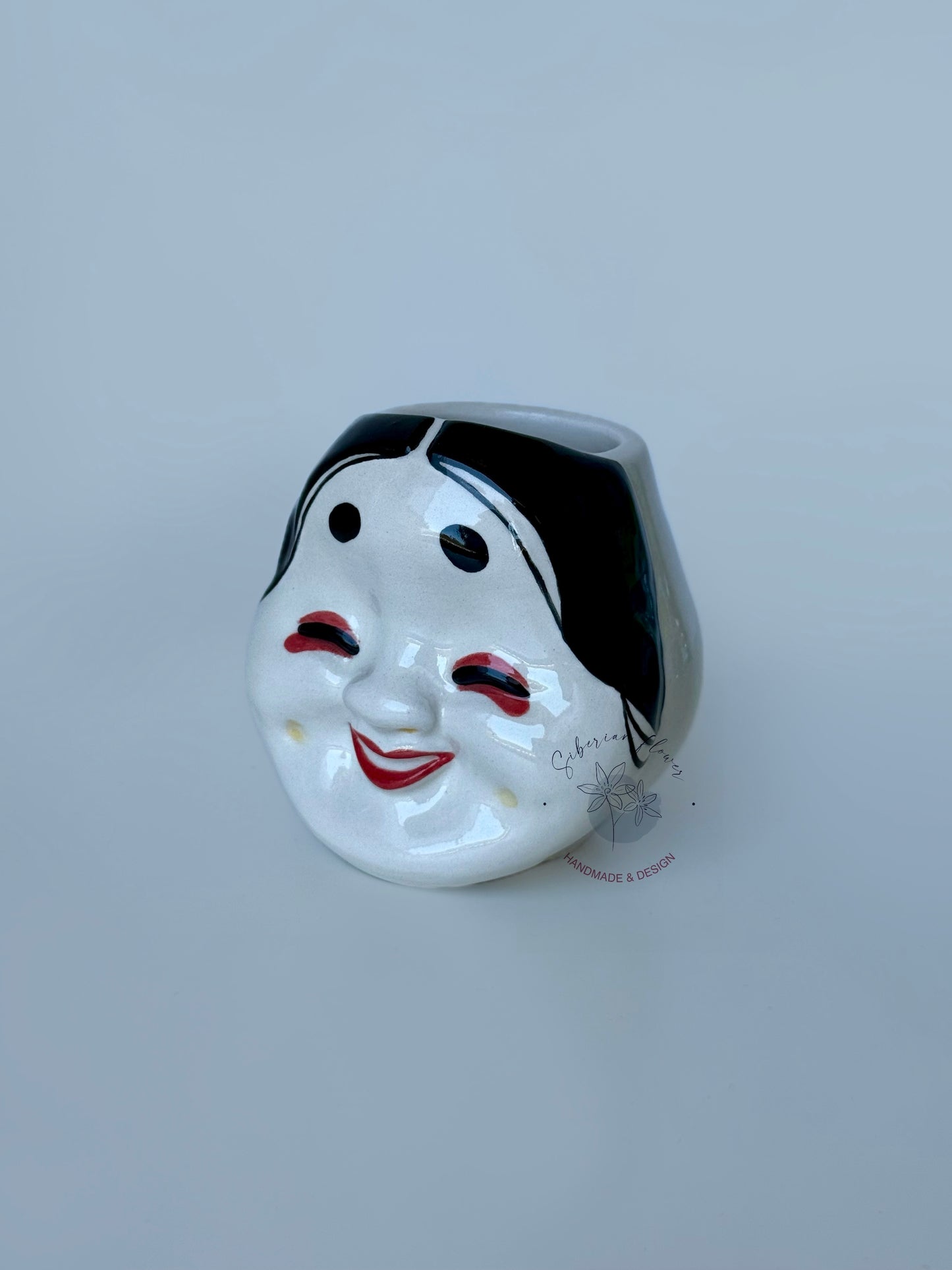 Bicchiere Maschera Okame