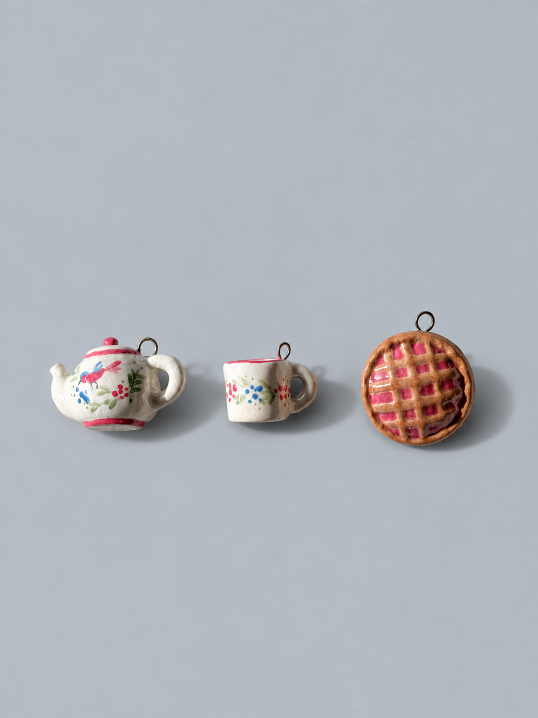 PREORDER Combo Ciondoli Teiera, Tazza da Tè e Crostata