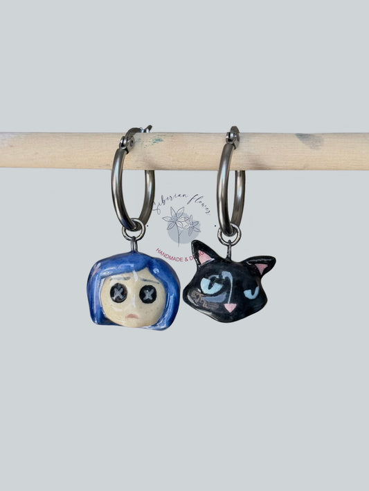 Combo Ciondoli Coraline e Gatto nero