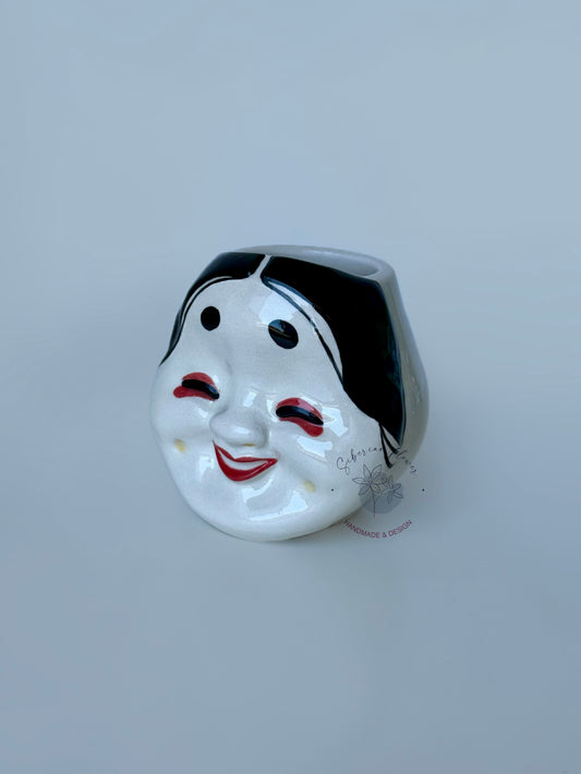 Bicchiere Maschera Okame