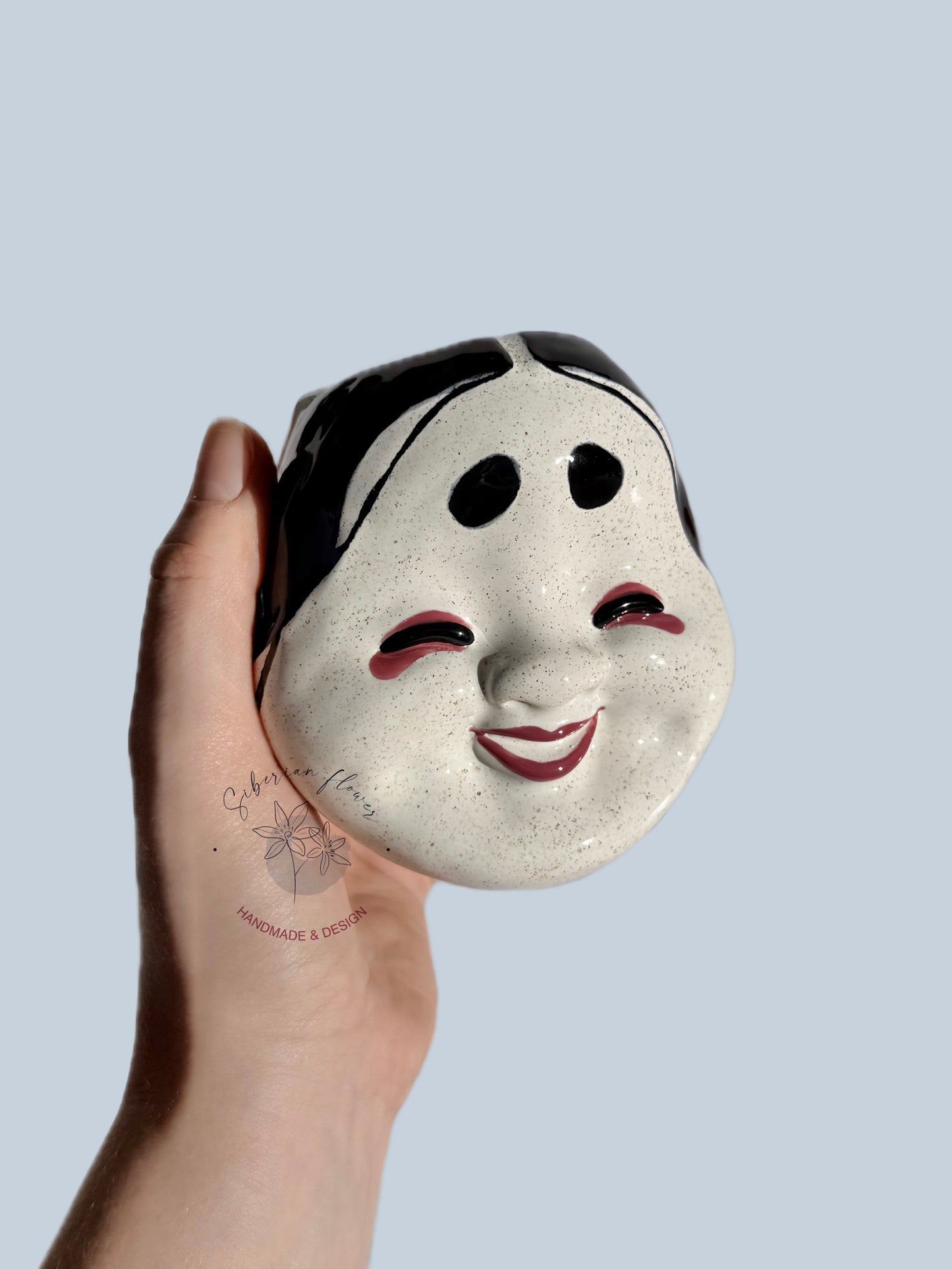 Bicchiere Maschera Okame