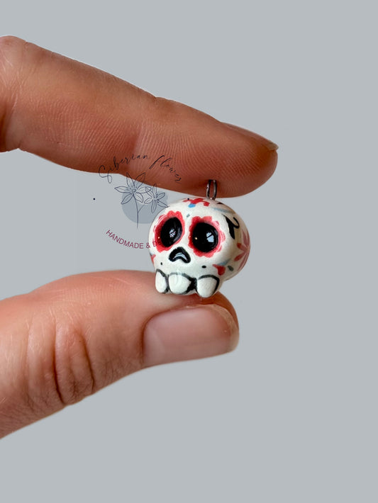 Ciondolo Singolo Teschio Decorato