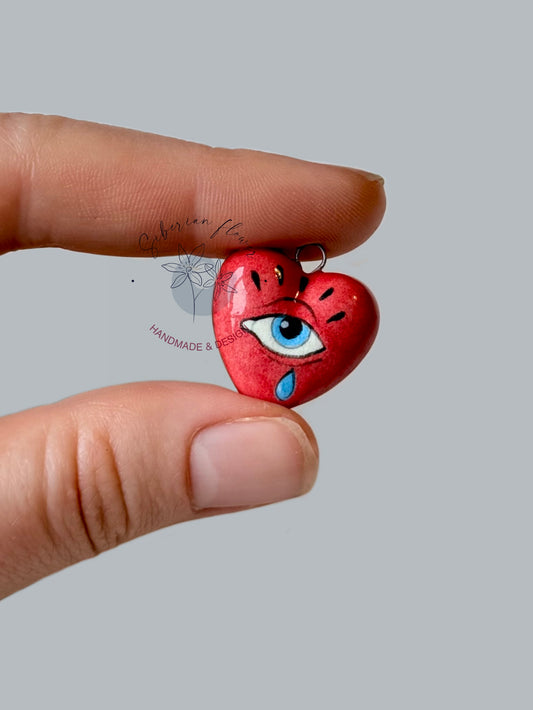 Ciondolo Singolo Cuore Decorato