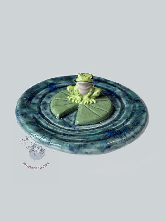 Pattino Portagioie Bruciaincenso con Rana