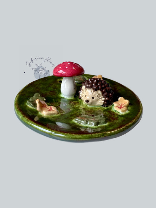 Piattino Portagioie Bruciaincenso con Riccio