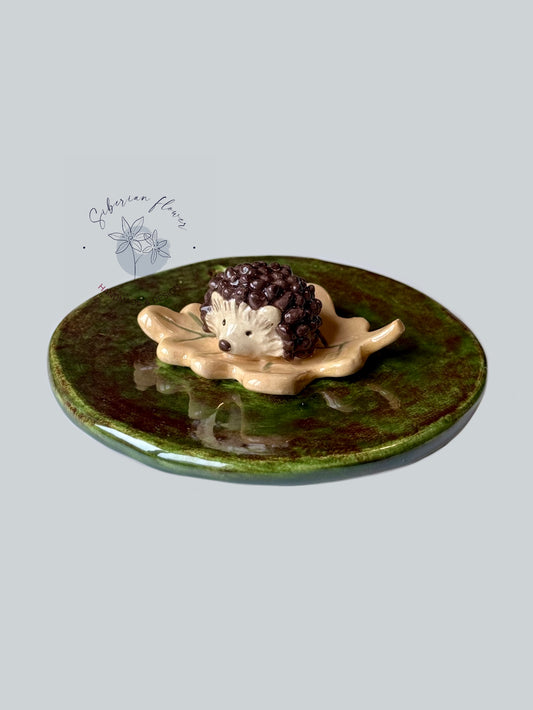 Piattino Portagioie Bruciaincenso con Riccio